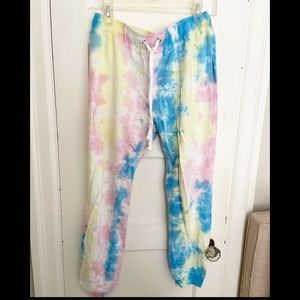 Social Threads Pastel Tie-Dye Joggers